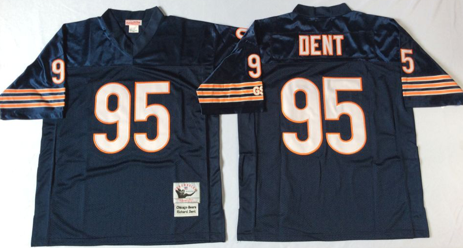 Men NFL Chicago Bears 95 Dent blue Mitchell Ness jerseys